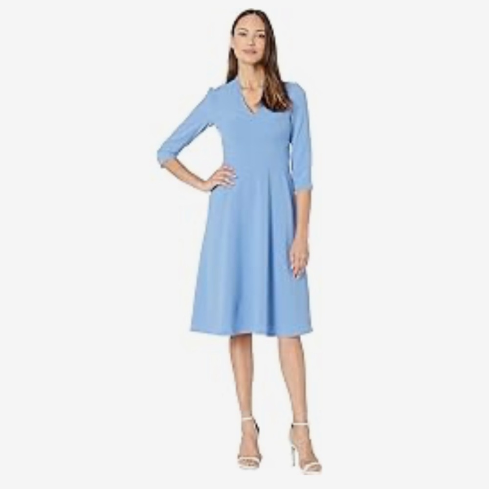 NWT Vince Camuto Kors Crepe High Neck Midi Dress size 8